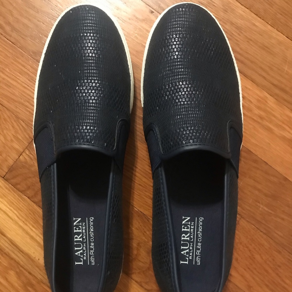 Navy Lauren Ralph Lauren Jinny Slipons
